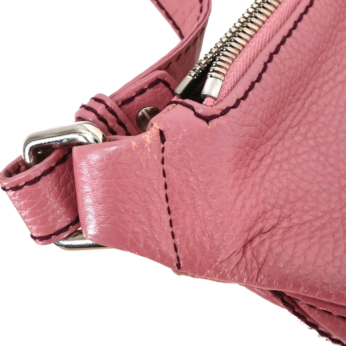 Chanel 2003-2004 Pink Calfskin Fringe Shoulder Bag - Image 6