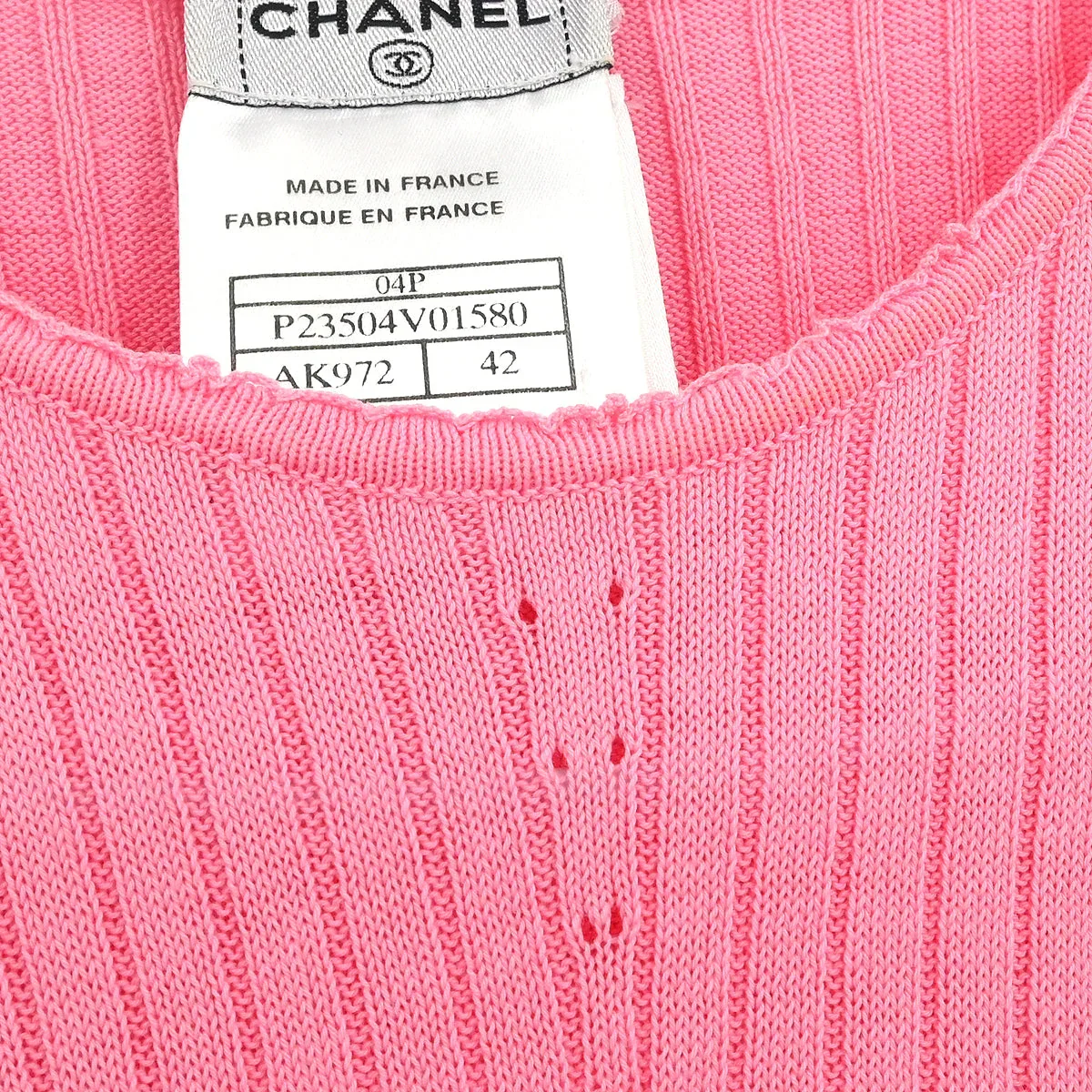 Chanel 2004 Short Sleeve Top Pink #42 - Image 5