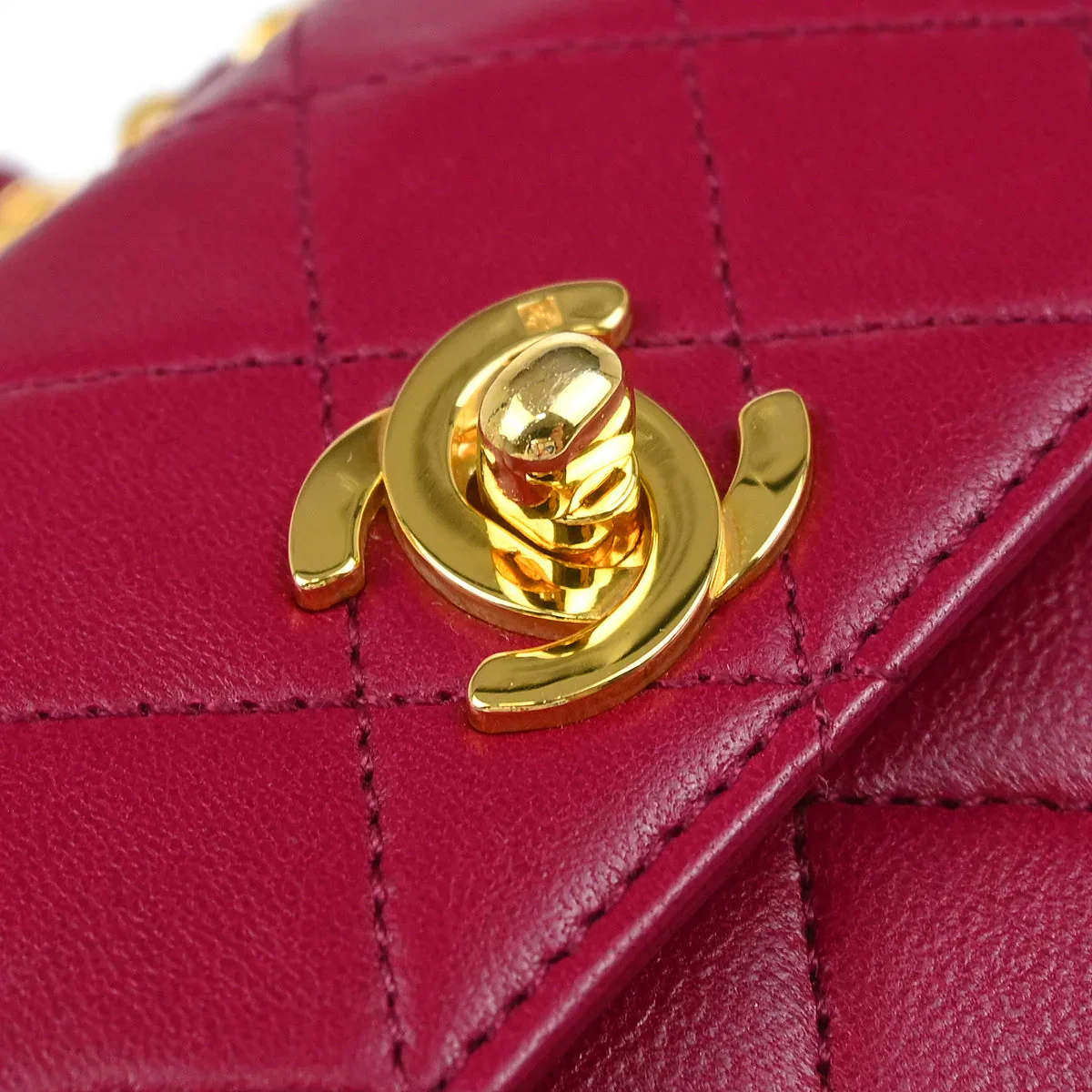 Chanel 1989-1991 Purple Lambskin Single Flap Shoulder Bag - Image 5