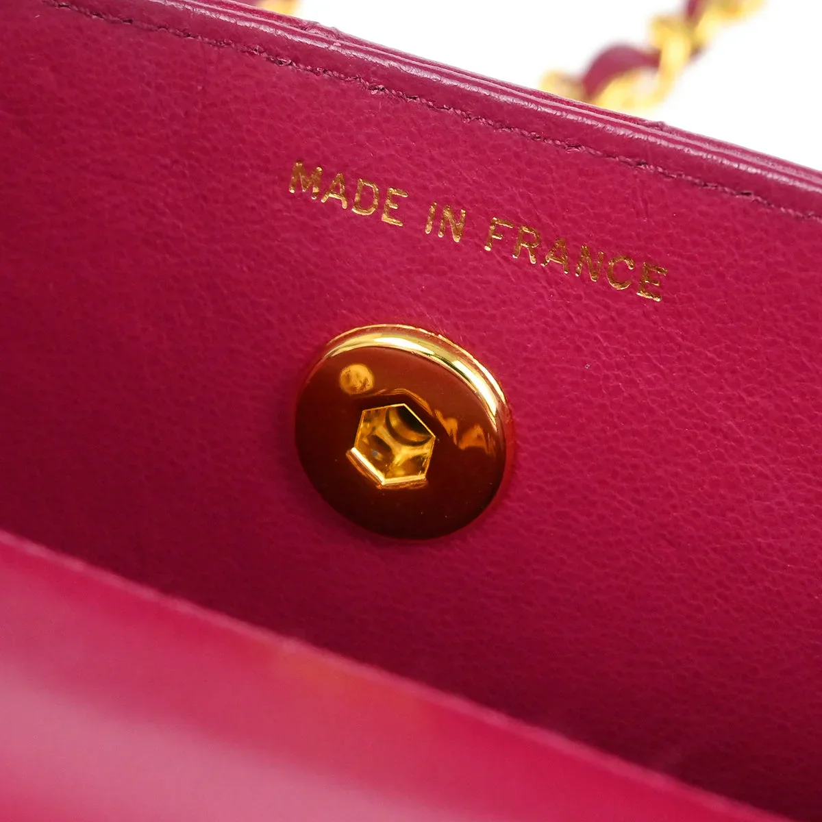 Chanel 1989-1991 Purple Lambskin Single Flap Shoulder Bag - Image 9