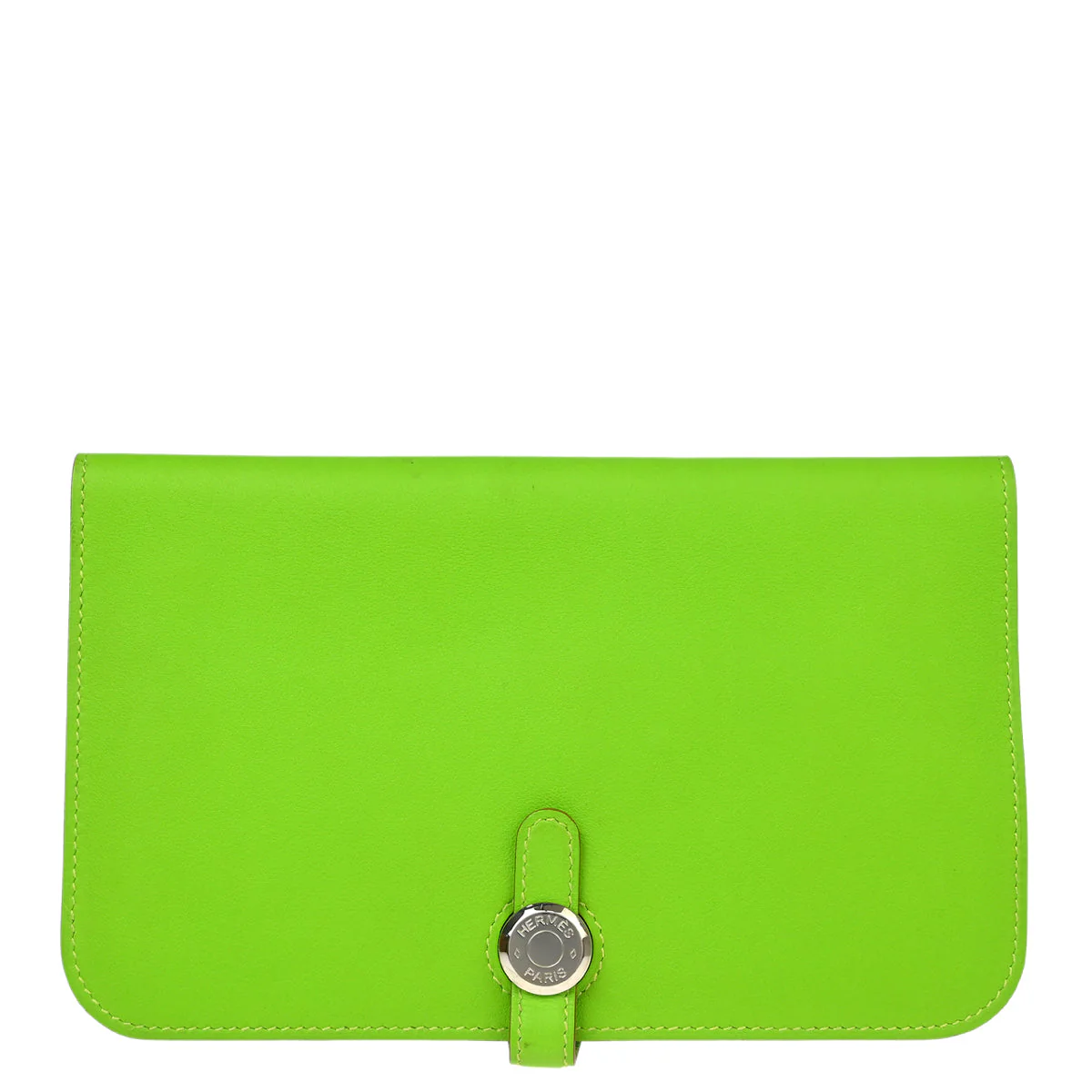 Hermes 2012 Apple Green Swift Dogon GM Wallet