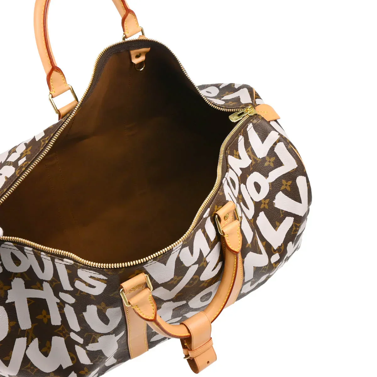 Louis Vuitton 2001 White Monogram Graffiti Keepall 50 Duffle Bag M92197 - Image 4