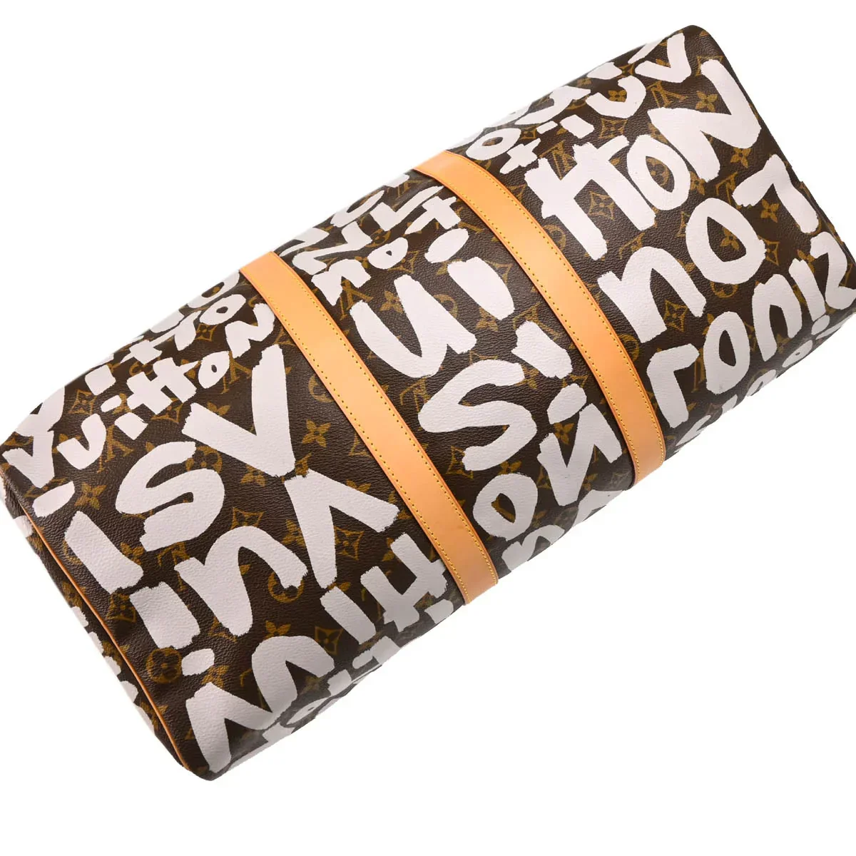 Louis Vuitton 2001 White Monogram Graffiti Keepall 50 Duffle Bag M92197 - Image 5