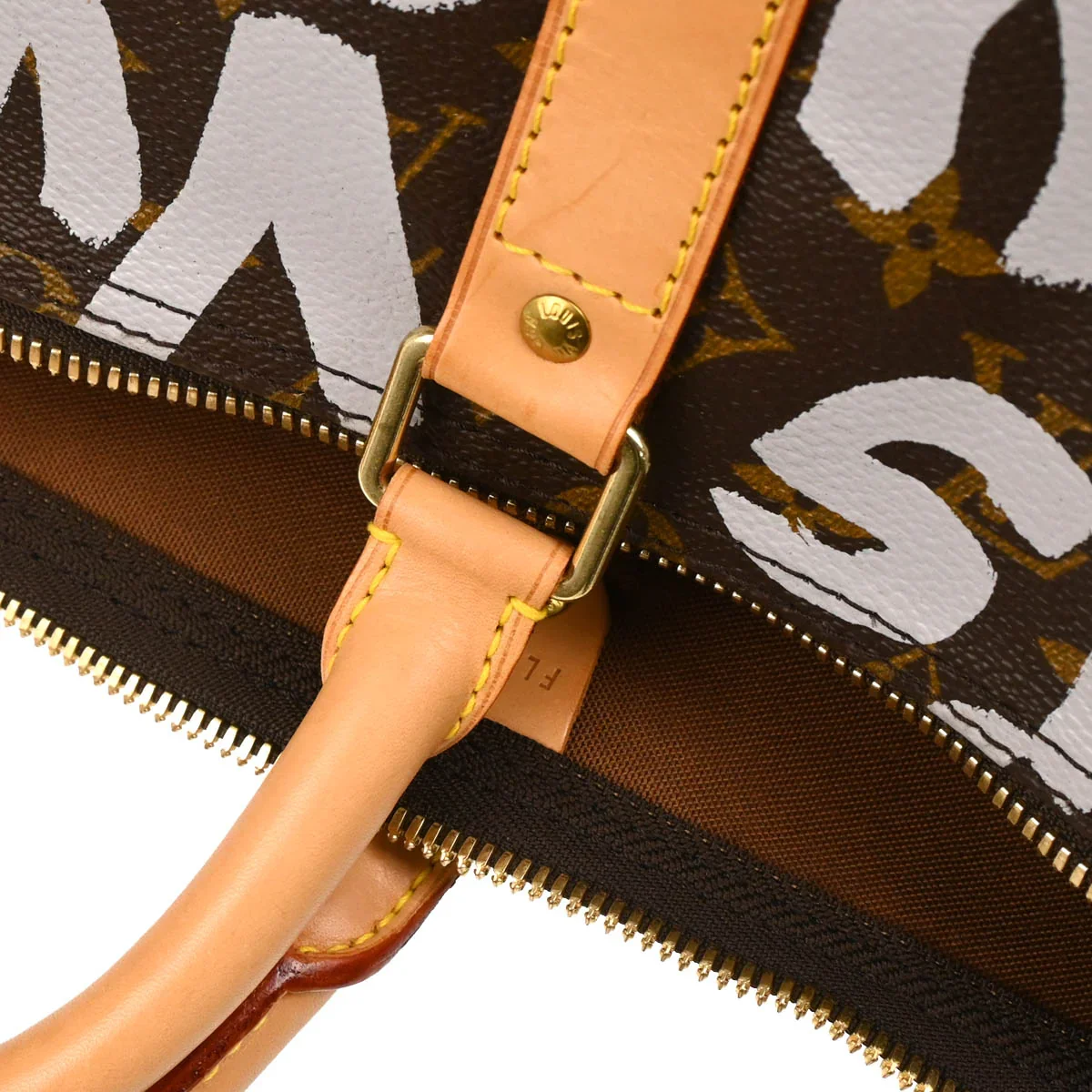 Louis Vuitton 2001 White Monogram Graffiti Keepall 50 Duffle Bag M92197 - Image 7