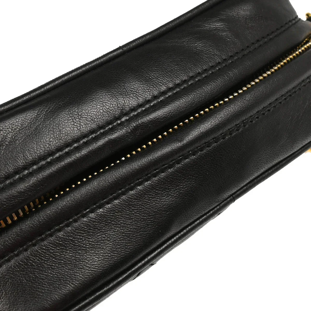 Chanel 1991-1994 Black Lambskin Camera Bag Mini - Image 7