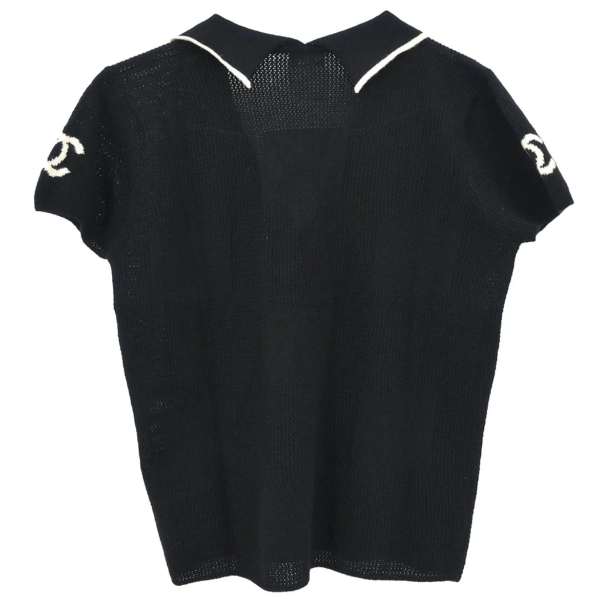 Chanel 2001 Short Sleeve Top Black #42 - Image 2