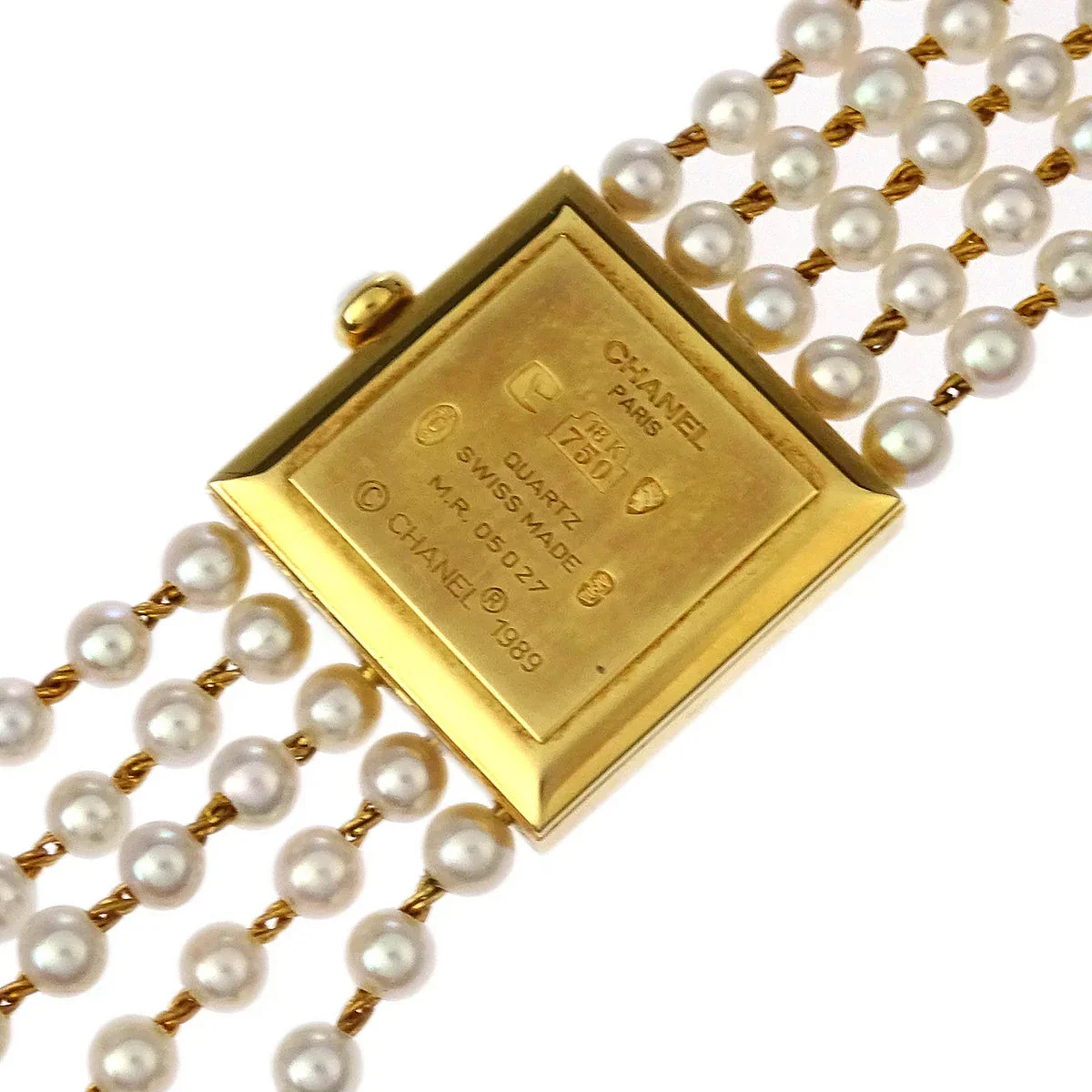 Chanel Mademoiselle Watch Pearl 18KYG #M - Image 7