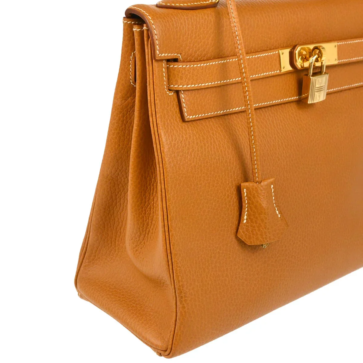 Hermes Gold Ardennes Kelly 32 Retourne 2way Shoulder Handbag - Image 3