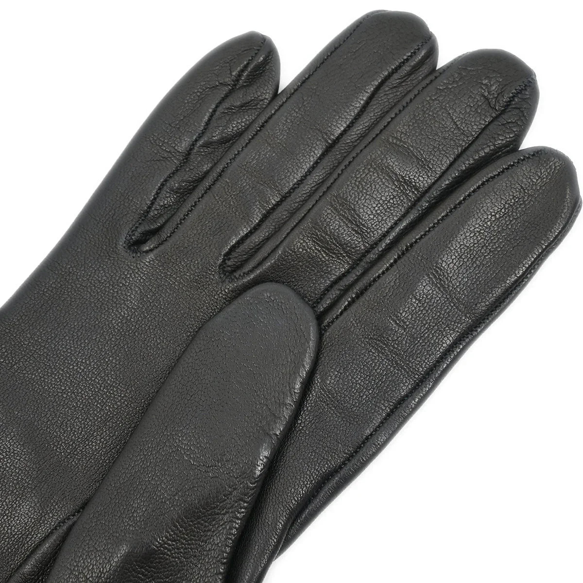 Hermes Black Leather Gloves #6 - Image 6