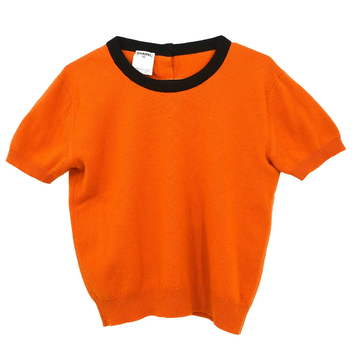 Chanel 1996 Set Cardigan Short Sleeve Top Orange #40 - Image 3