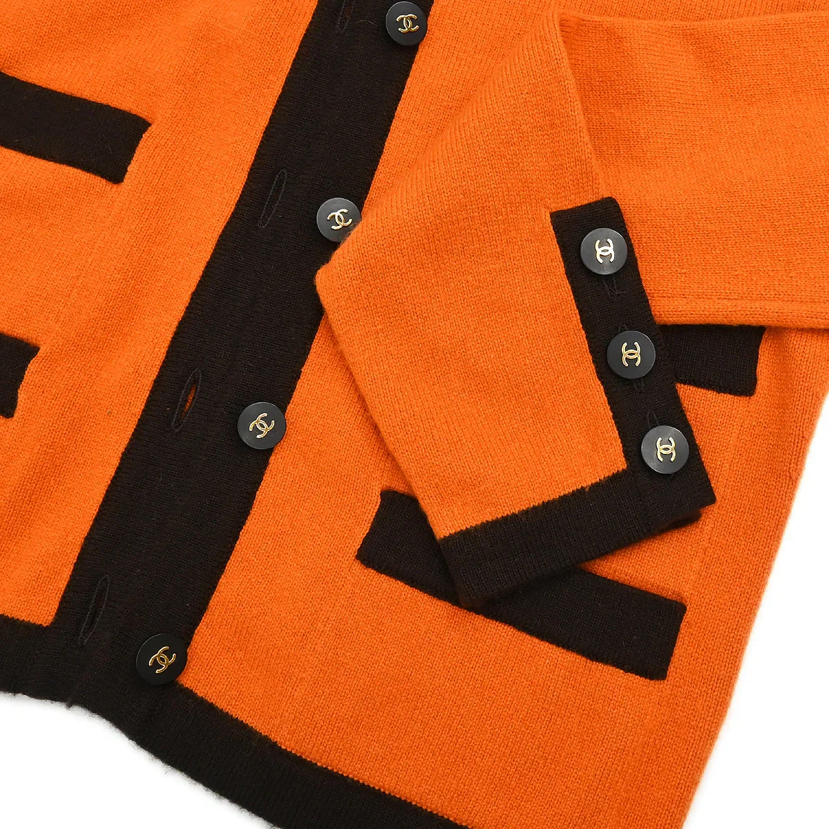 Chanel 1996 Set Cardigan Short Sleeve Top Orange #40 - Image 7