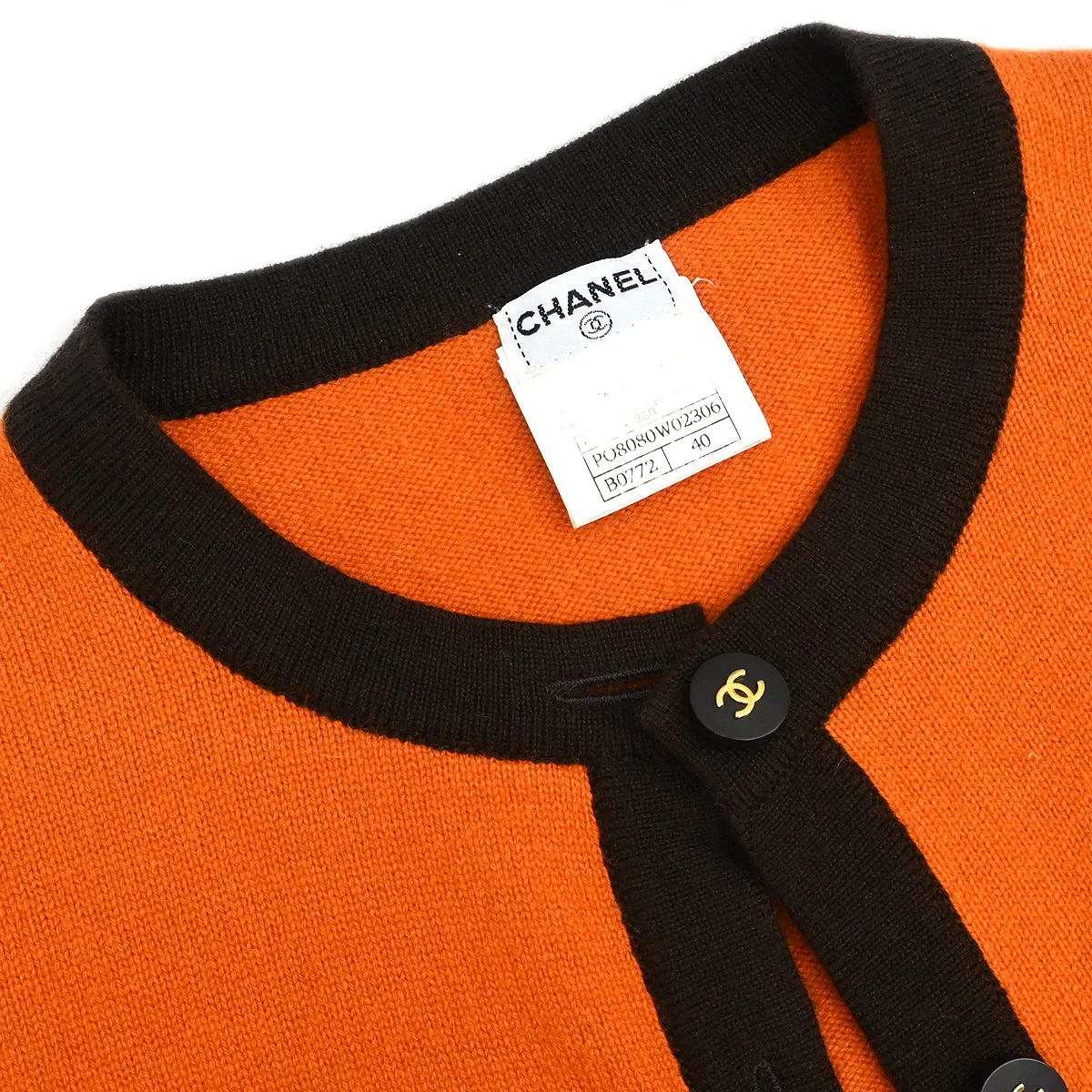 Chanel 1996 Set Cardigan Short Sleeve Top Orange #40 - Image 8