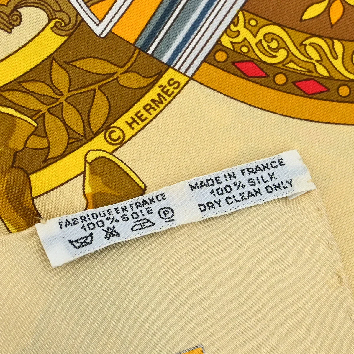 Hermes Scarf Carre 90 Salzburg Beige Small Good - Image 4