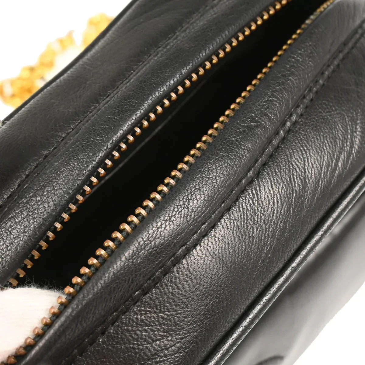 Chanel 1991-1994 Black Lambskin Camera Bag Mini - Image 8