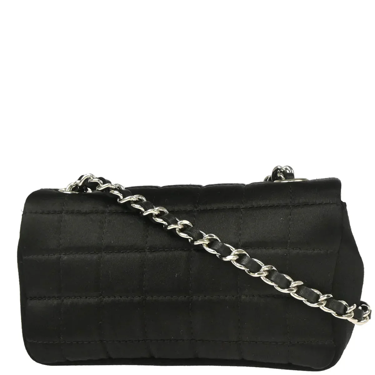 Chanel 2005-2006 Black Satin Choco Bar Lipstick Shoulder Bag - Image 2