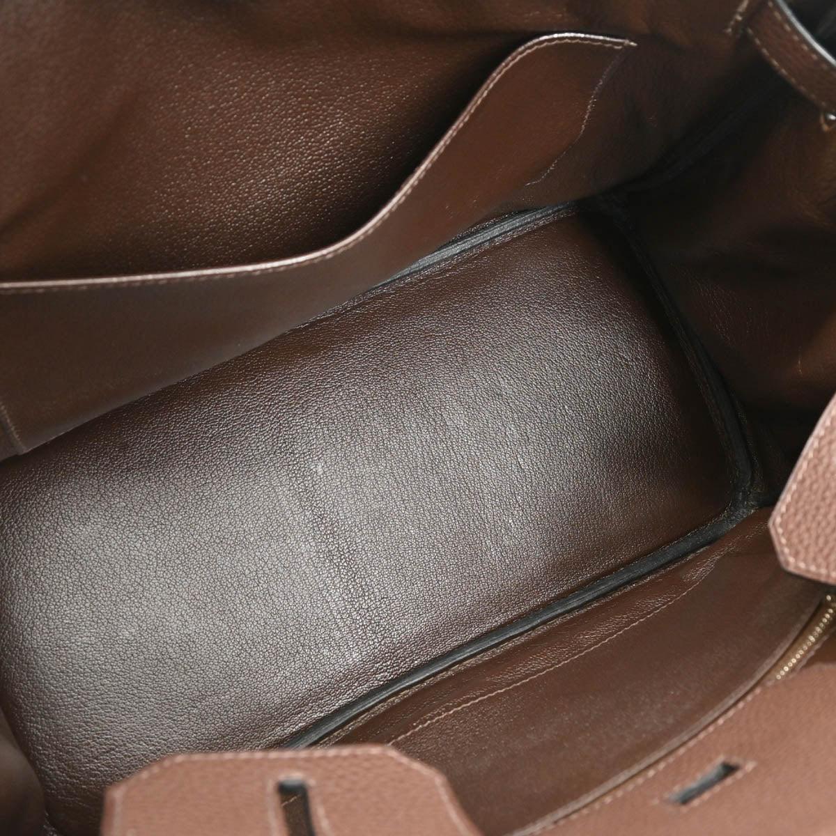 Hermes 2007 Chocolat Togo Birkin 30 Handbag - Image 8