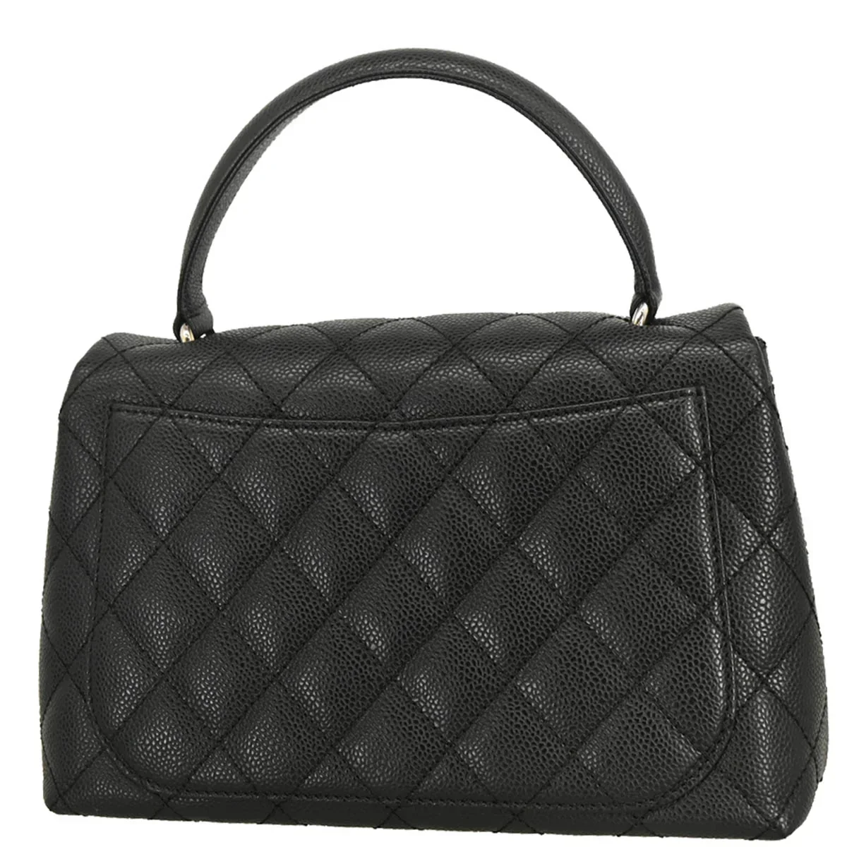 Chanel 2006-2008 Black Caviar Top Handle Handbag - Image 2