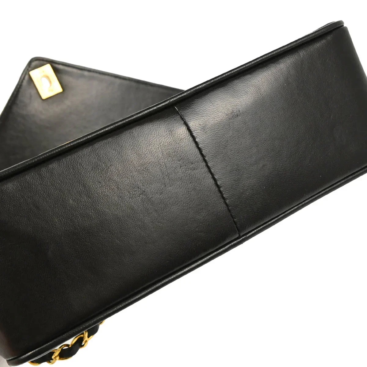 Chanel Black Lambskin Chevron Shoulder Bag - Image 4