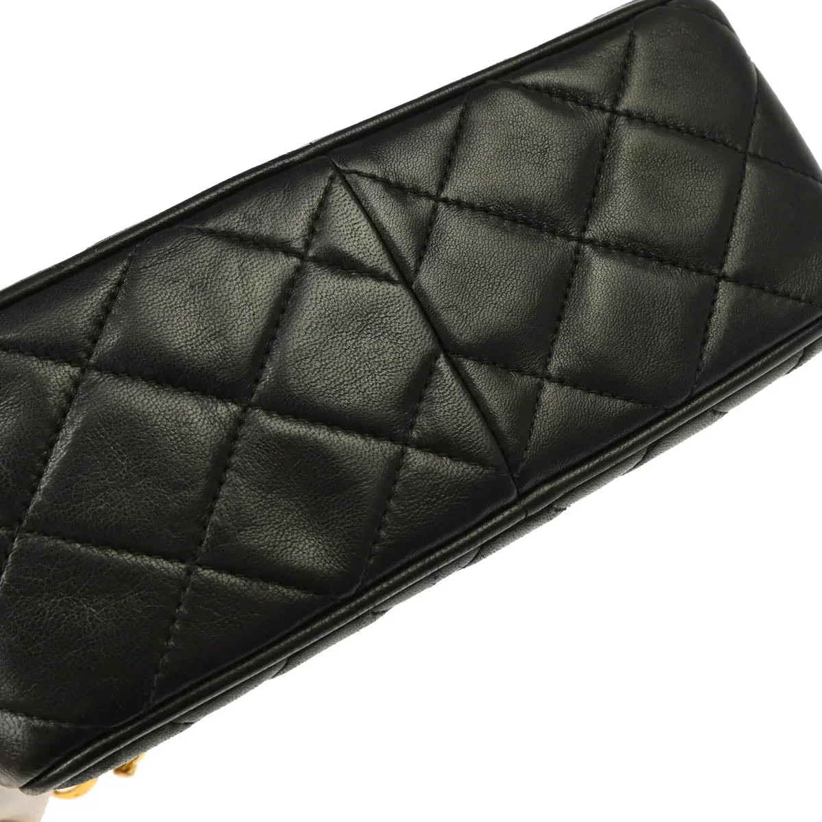 Chanel 1991-1994 Black Lambskin Camera Bag Mini - Image 5