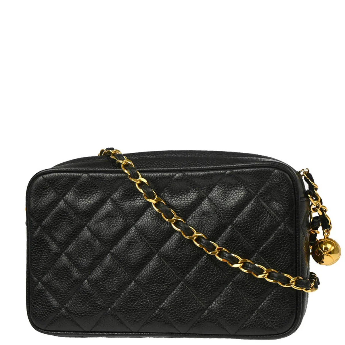 Chanel 1991-1994 Black Caviar Camera Bag - Image 2