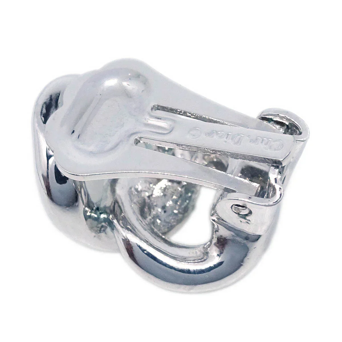 Christian Dior Earrings Clip-On Silver - Image 3