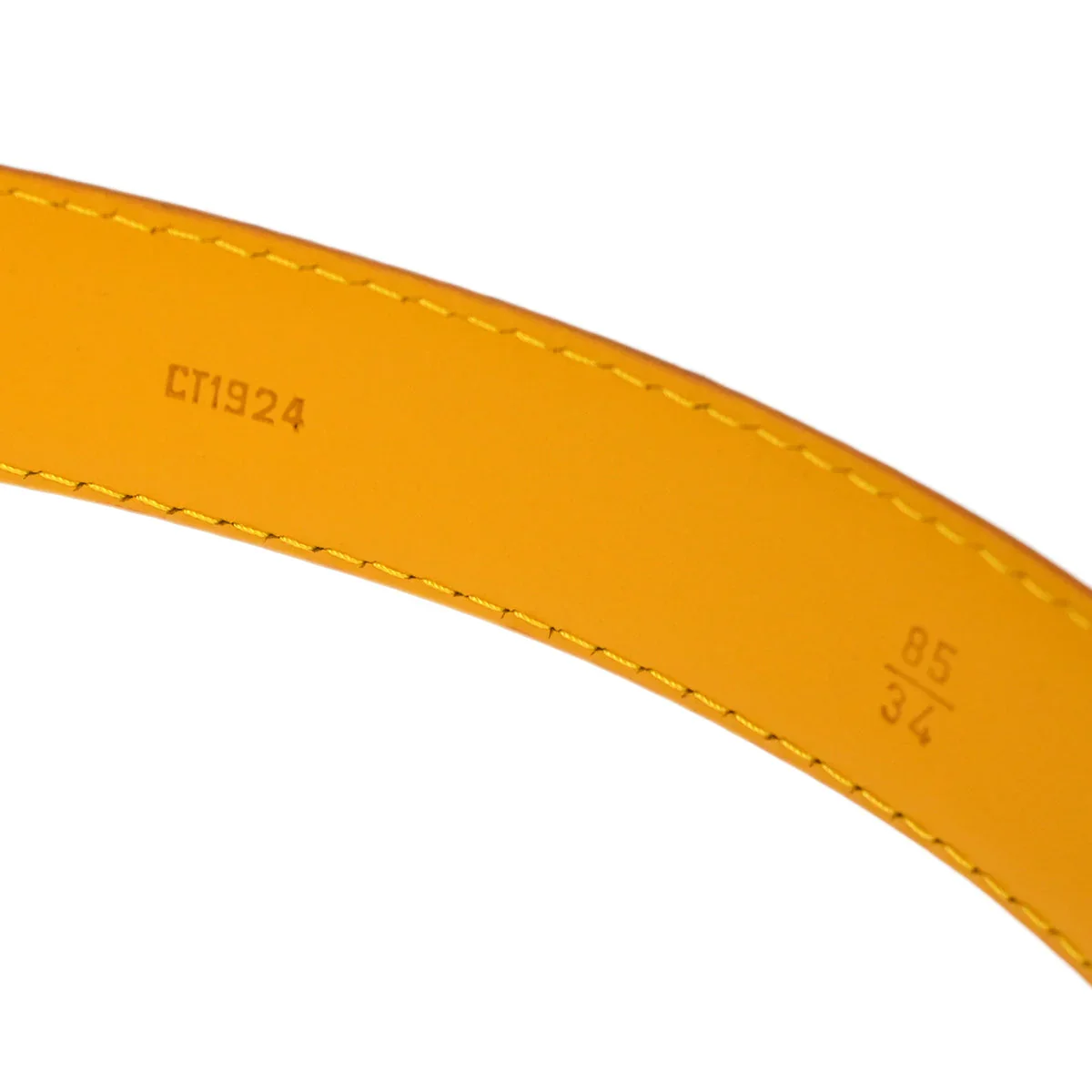Louis Vuitton 1994 Yellow Epi Ceinture Belt R10051V #85/34 - Image 4