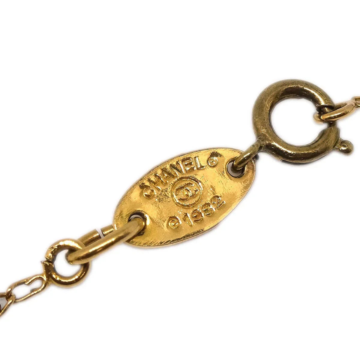 Chanel Gold CC Chain Pendant Necklace 1982 - Image 4