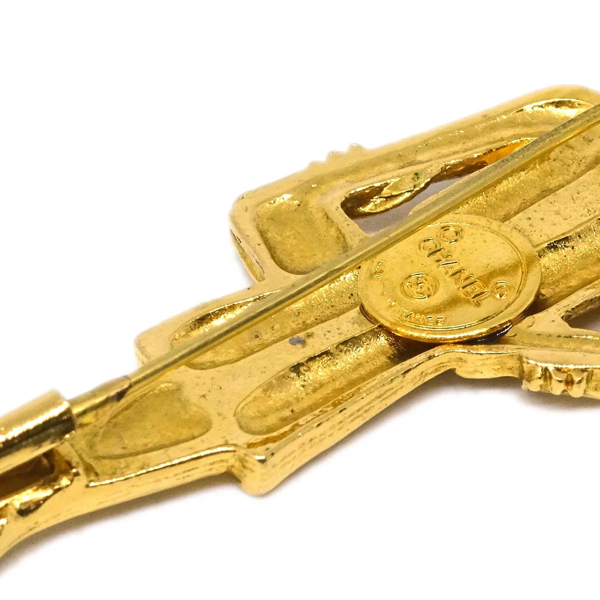 Chanel Gold Mademoiselle Brooch Pin - Image 3