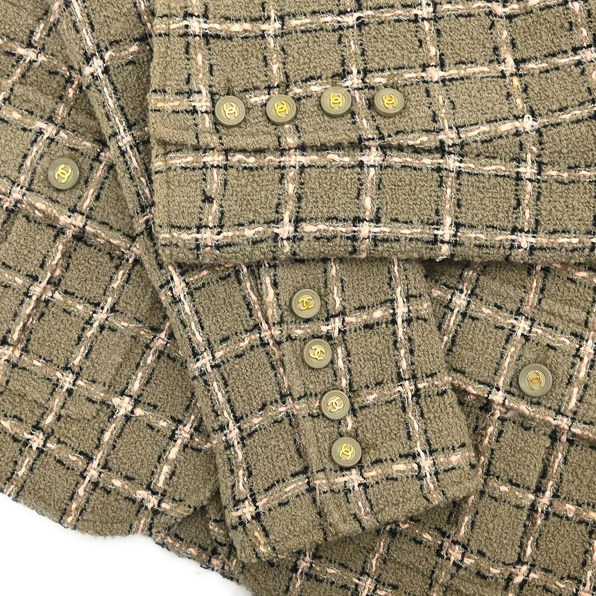 Chanel 1995 Single Breasted Jacket Khaki #40 - Image 5