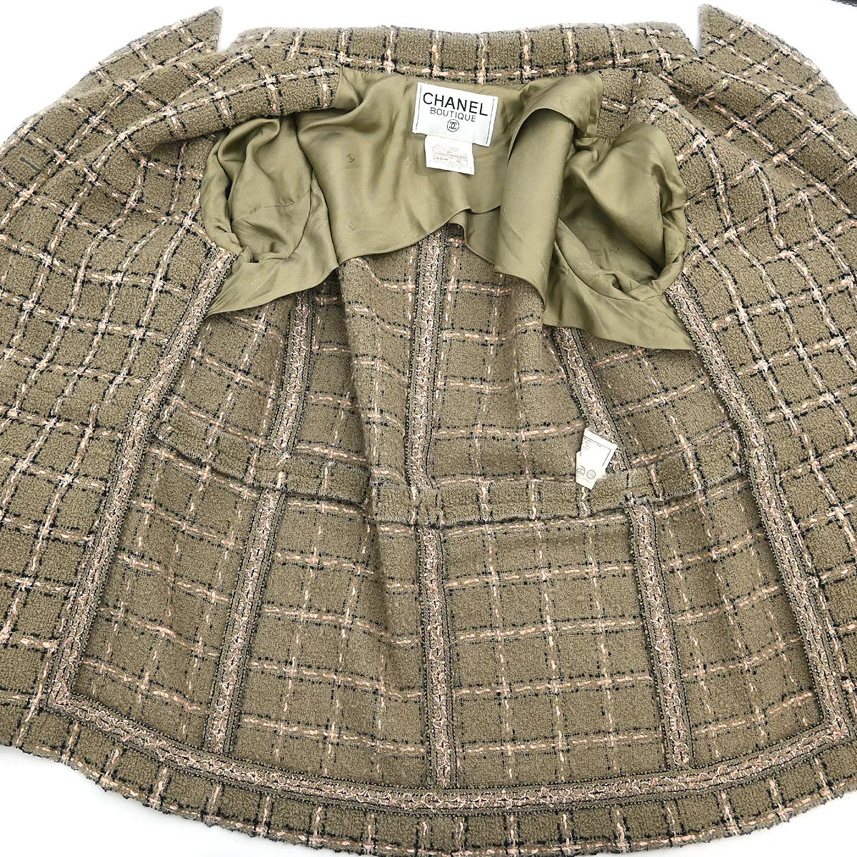 Chanel 1995 Single Breasted Jacket Khaki #40 - Image 7