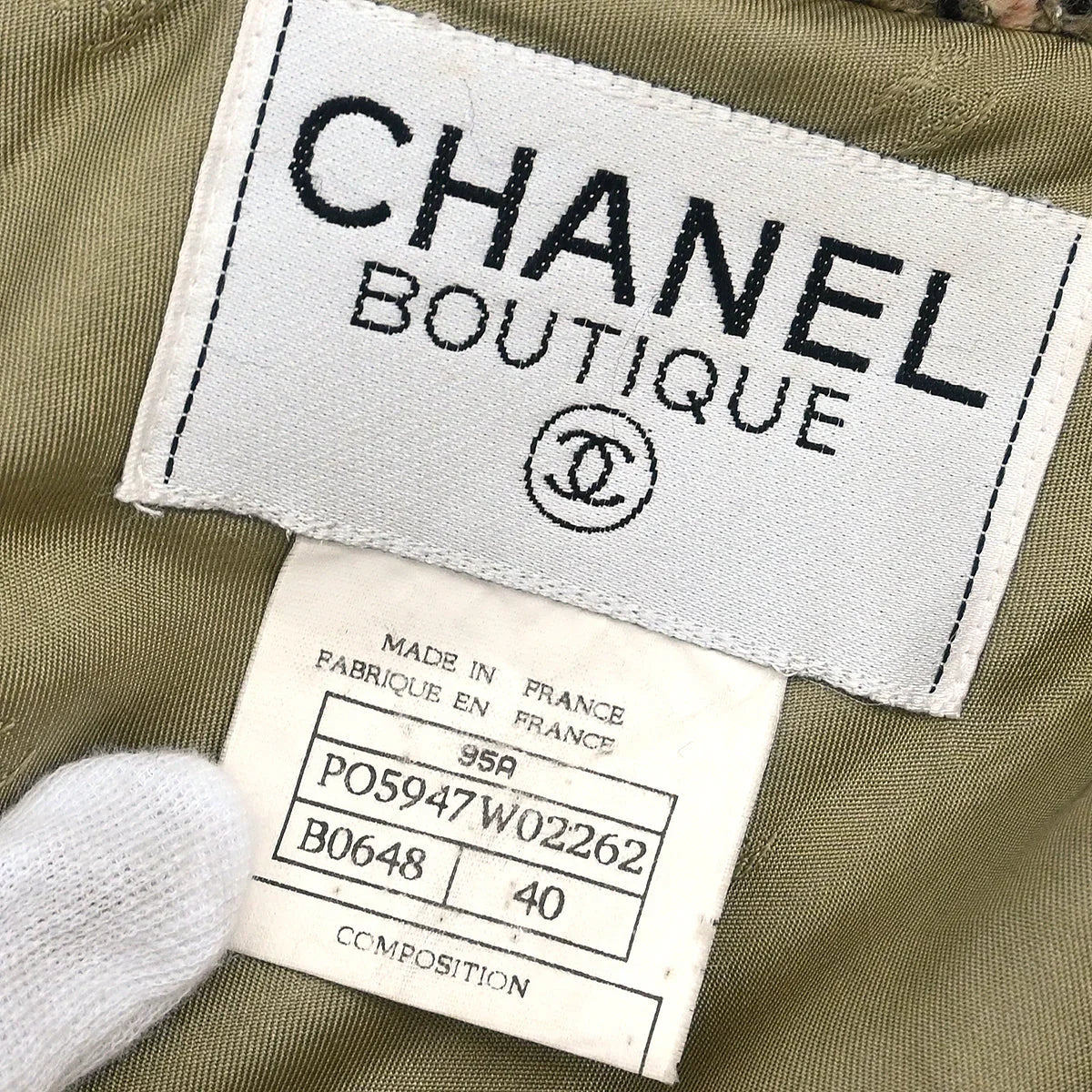 Chanel 1995 Single Breasted Jacket Khaki #40 - Image 9