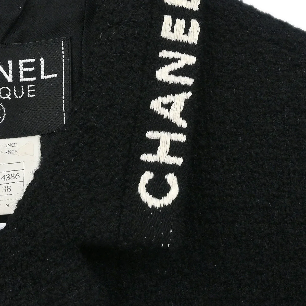 Chanel 1995 Single Breasted Jacket Black #38 - Image 3