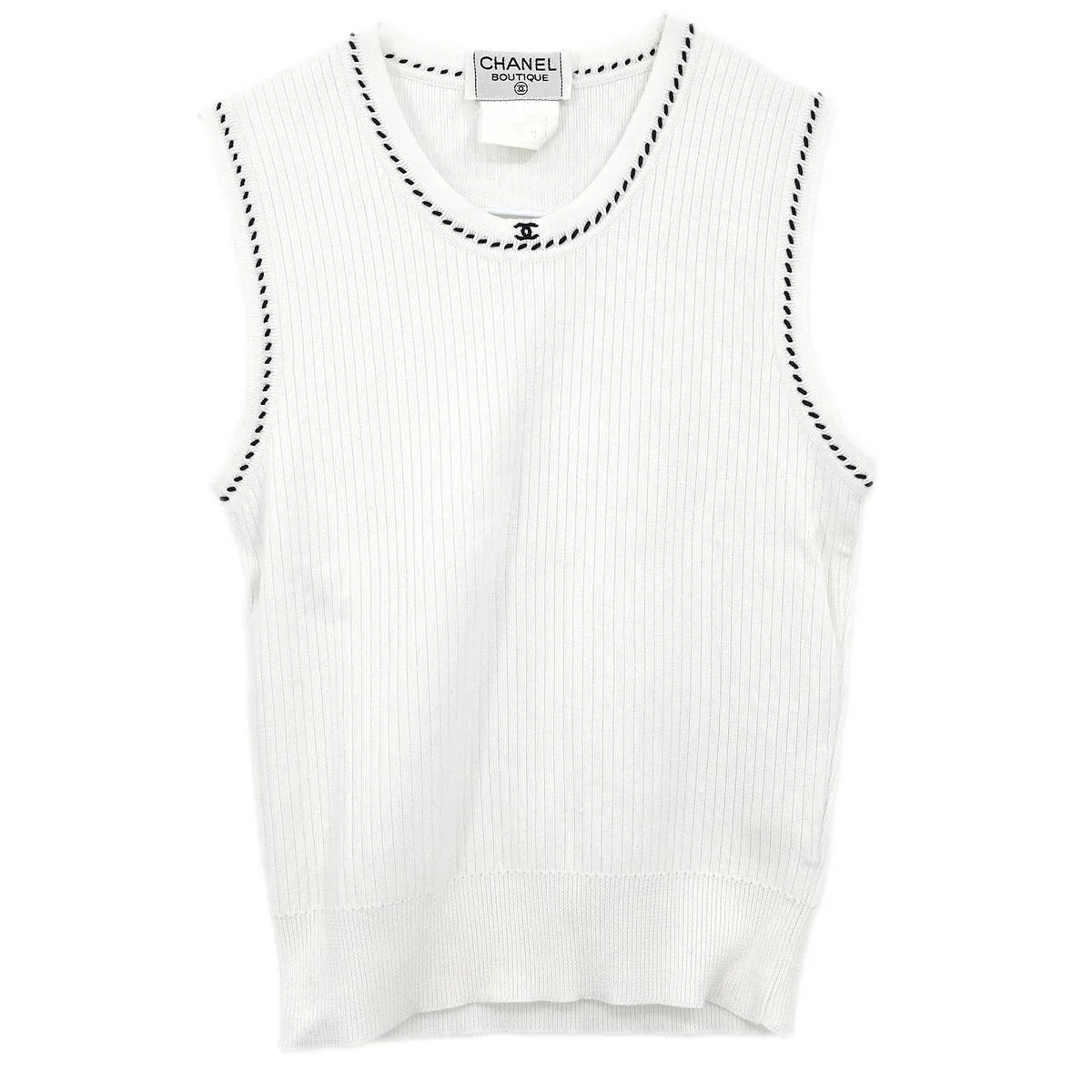 Chanel Sleeveless Top White #40