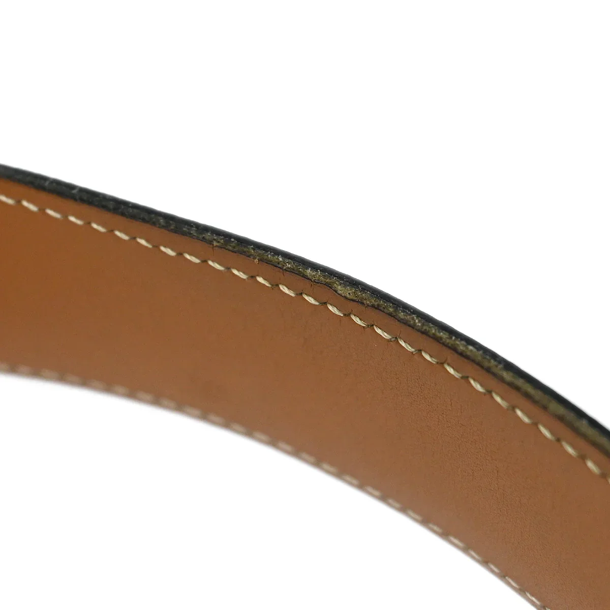 Hermes Blue Indigo Box Calf Constance Reversible Belt #75 Small Good - Image 4