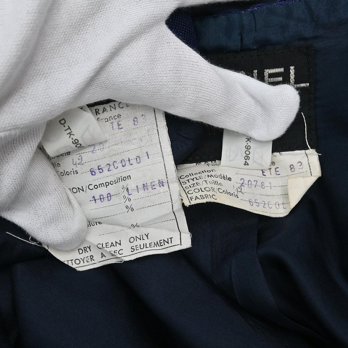 Chanel Setup Suit Jacket Skirt Navy #42 - Image 12