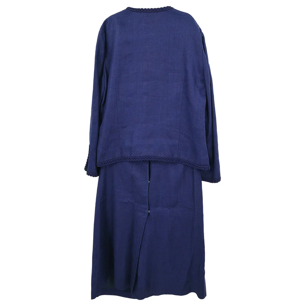 Chanel Setup Suit Jacket Skirt Navy #42 - Image 2