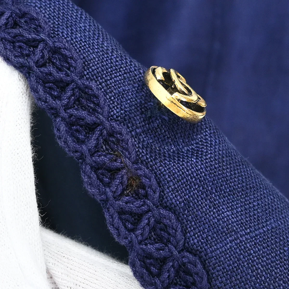 Chanel Setup Suit Jacket Skirt Navy #42 - Image 6