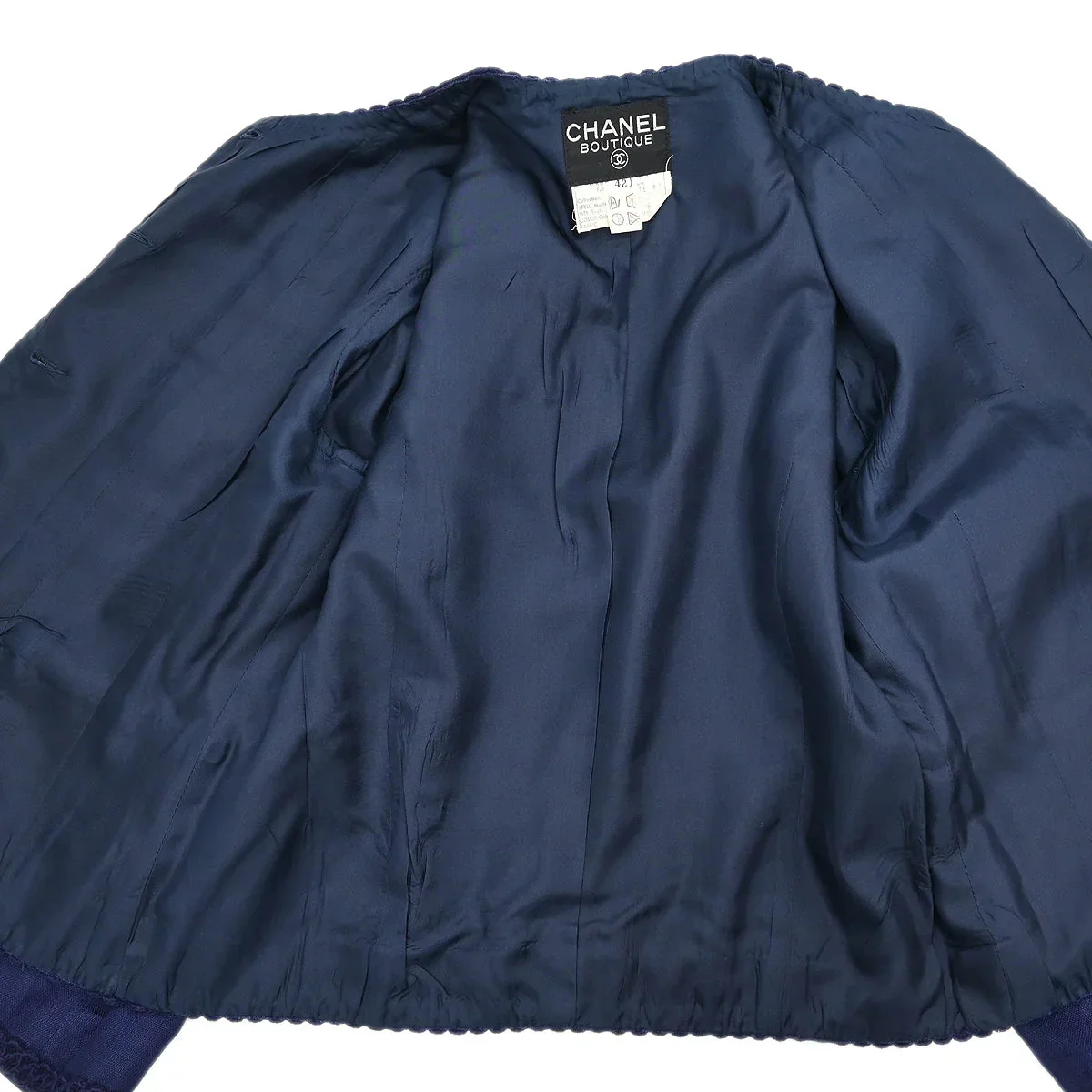 Chanel Setup Suit Jacket Skirt Navy #42 - Image 7