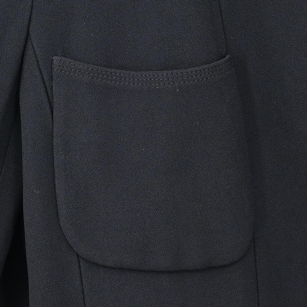 Chanel 1997 Single Breasted Collarless Jacket Black #42 - Image 5
