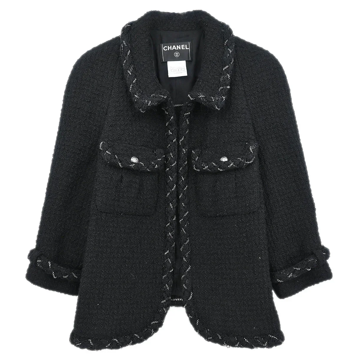 Chanel 2007 Single Breasted Jacket Black #46