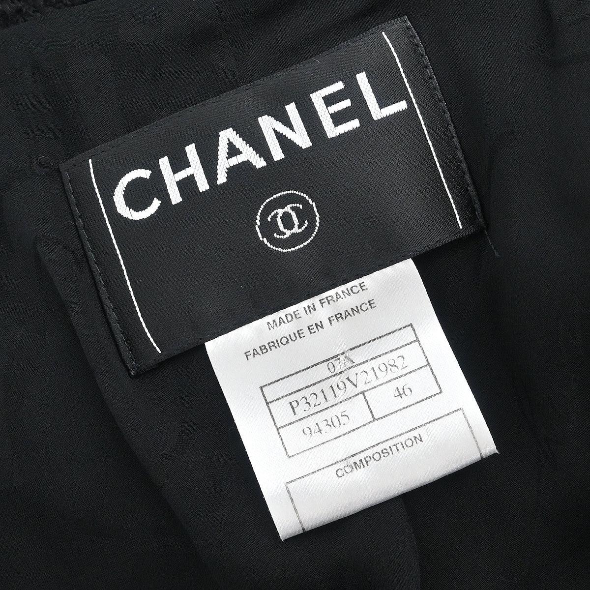 Chanel 2007 Single Breasted Jacket Black #46 - Image 8