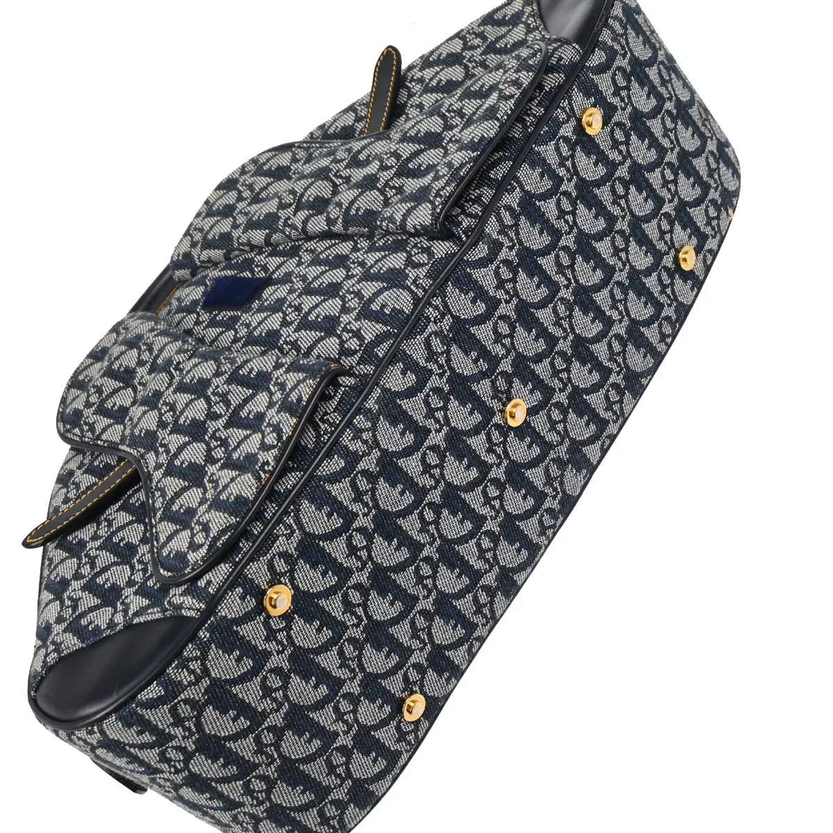 Christian Dior 2002 Navy Double Saddle Trotter Handbag - Image 4