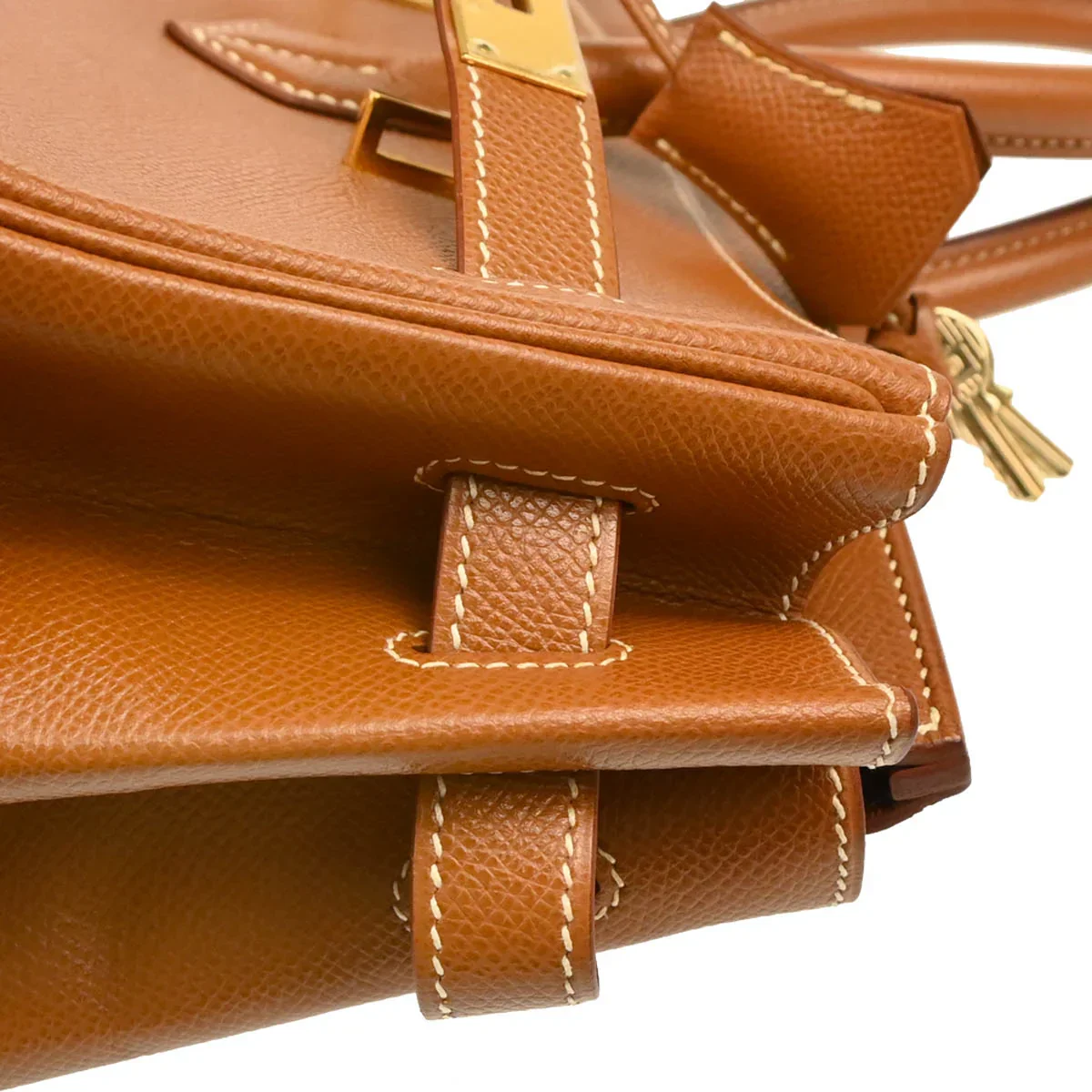Hermes 2001 Gold Courchevel Birkin 35 Handbag - Image 6