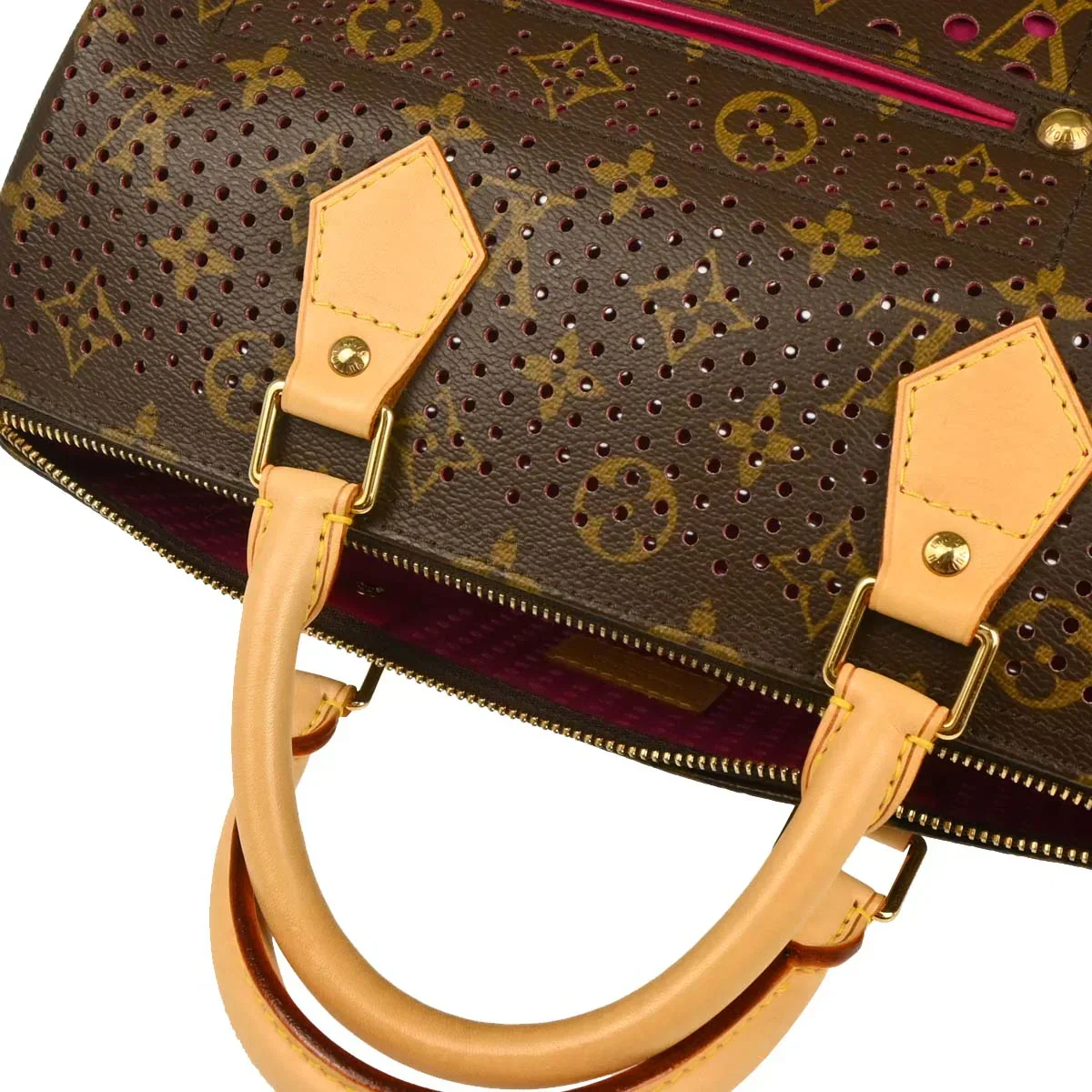 Louis Vuitton 2006 Pink Monogram Perfo Speedy 30 Handbag M95180 - Image 7