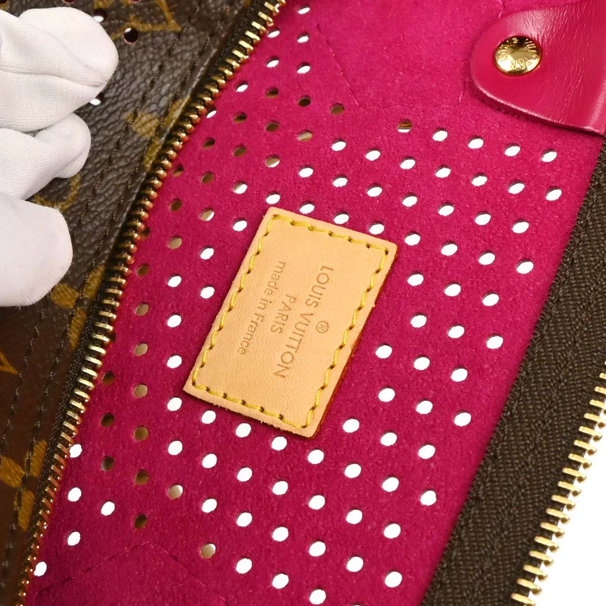 Louis Vuitton 2006 Pink Monogram Perfo Speedy 30 Handbag M95180 - Image 9
