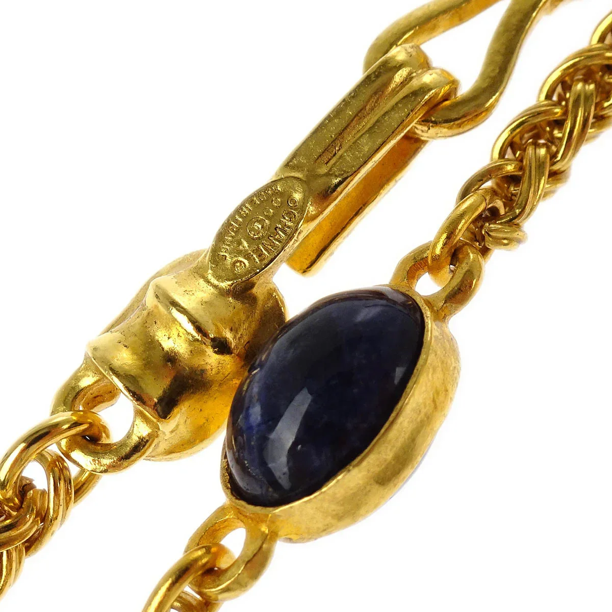 Chanel Loupe Chain Necklace Stone Gold 95A - Image 3