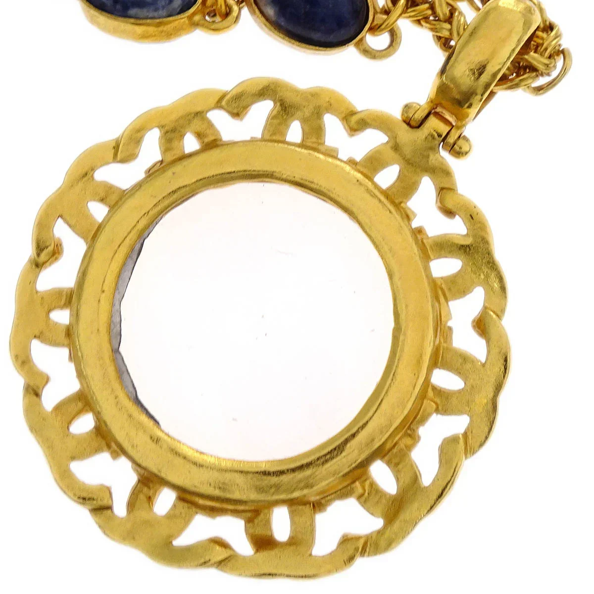 Chanel Loupe Chain Necklace Stone Gold 95A - Image 4