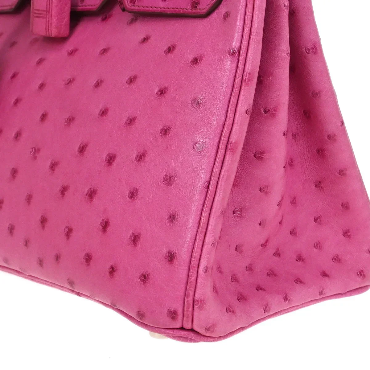 Hermes * Fuschia Pink Ostrich Birkin 25 Handbag - Image 3