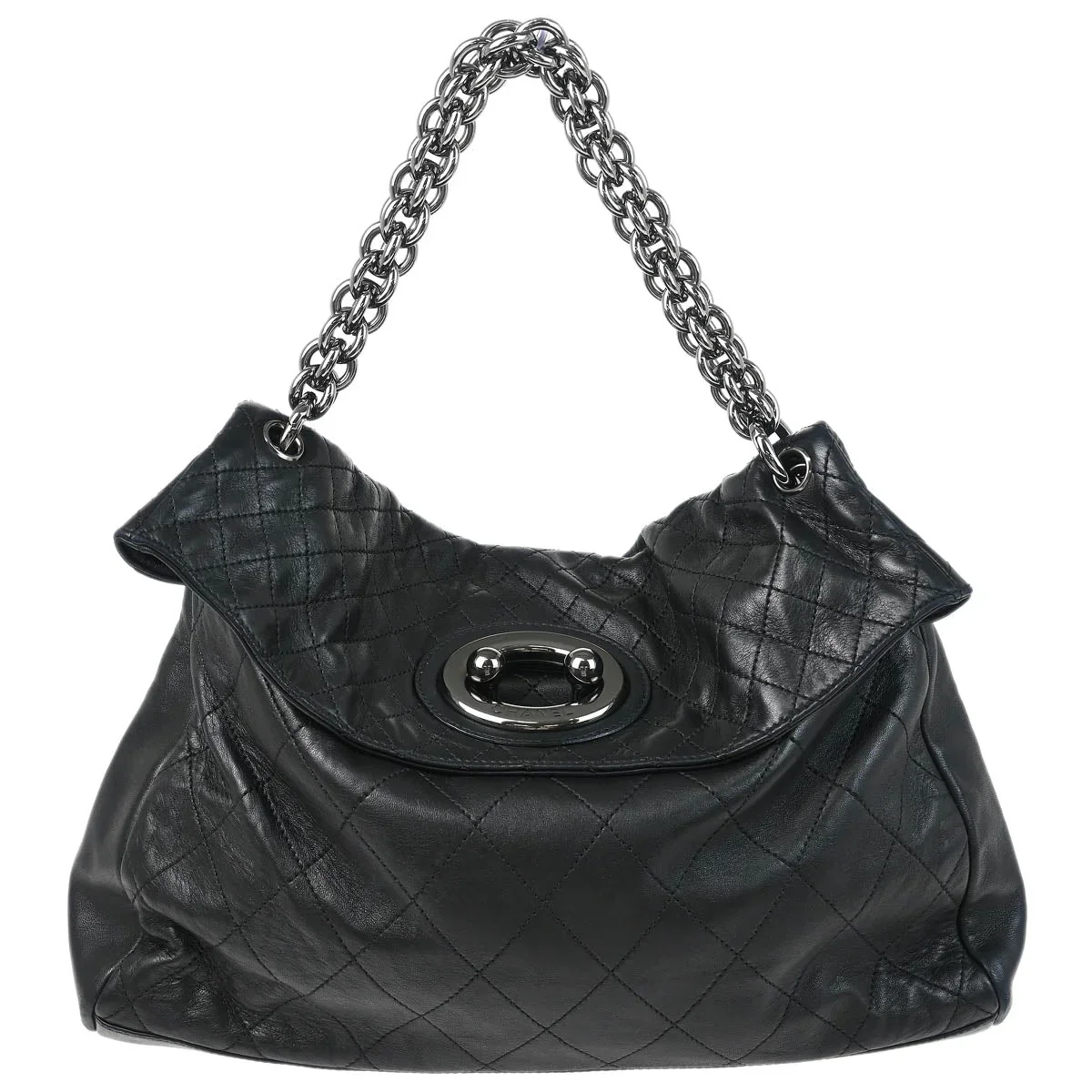 Chanel Black Lambskin Chain Shoulder Bag