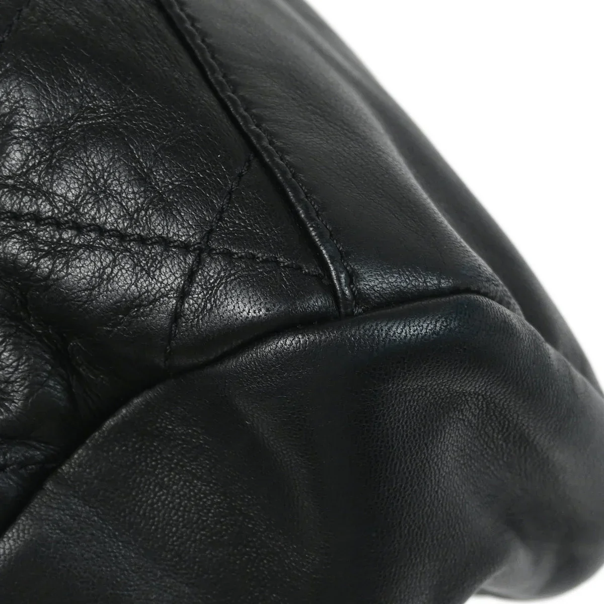 Chanel Black Lambskin Chain Shoulder Bag - Image 6